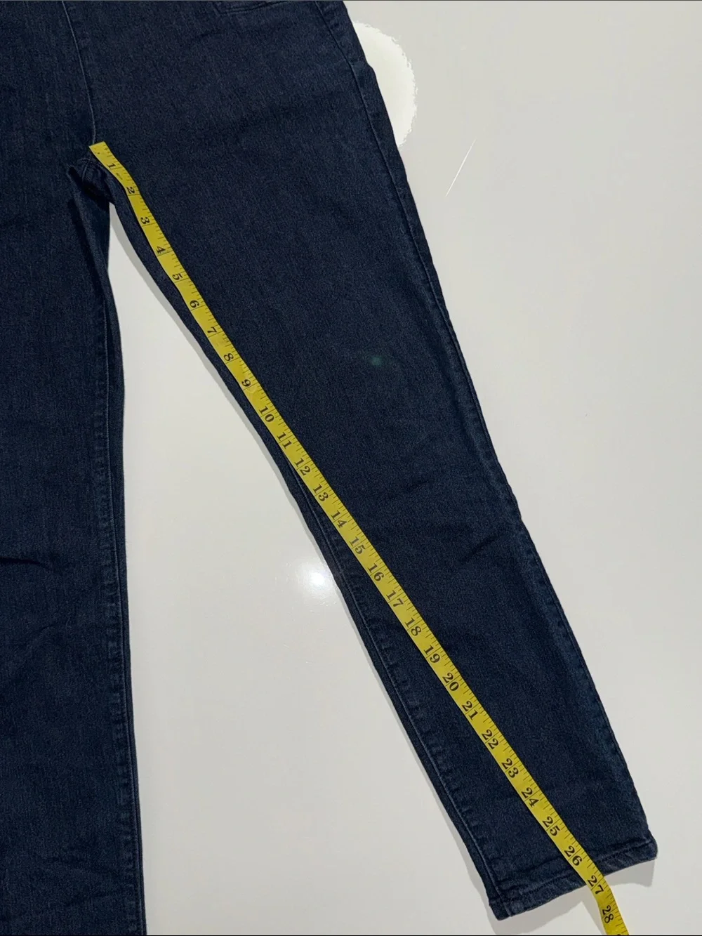 LOFT Dark Indigo High-Rise Skinny Jeans with Gold Accent Buttons Size 27/4